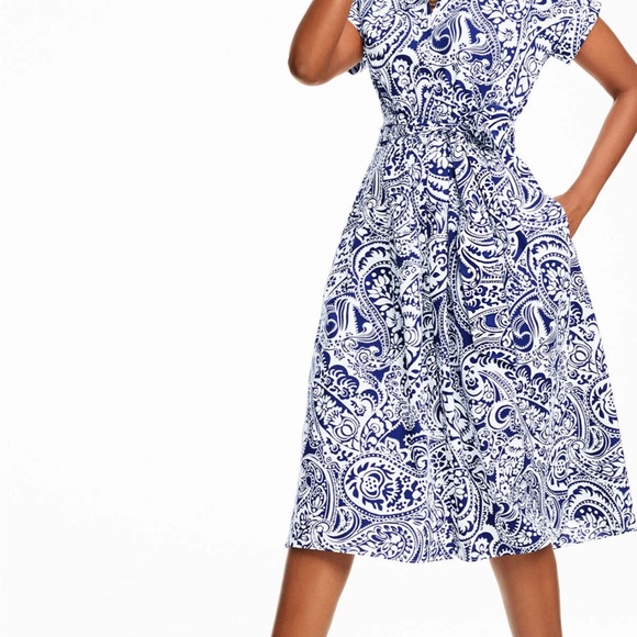 Talbots Poplin Shirt Dress - Picture 3 of 8